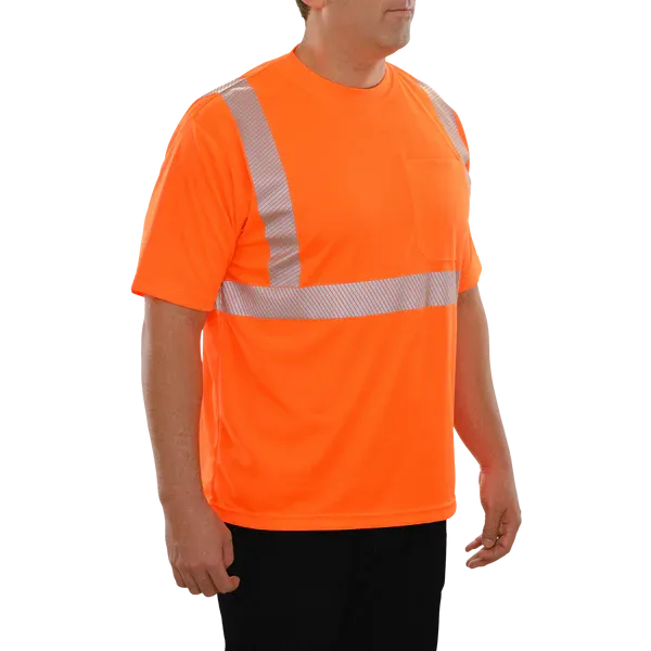 102CTOR Hi-Vis Orange Safety Shirt Birdseye Pocket with Comfort Trim by 3MTM