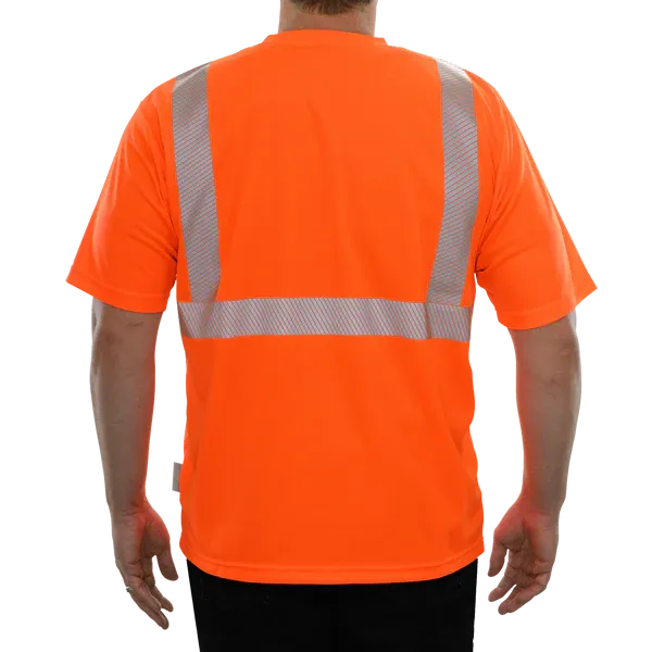 102CTOR Hi-Vis Orange Safety Shirt Birdseye Pocket with Comfort Trim by 3MTM