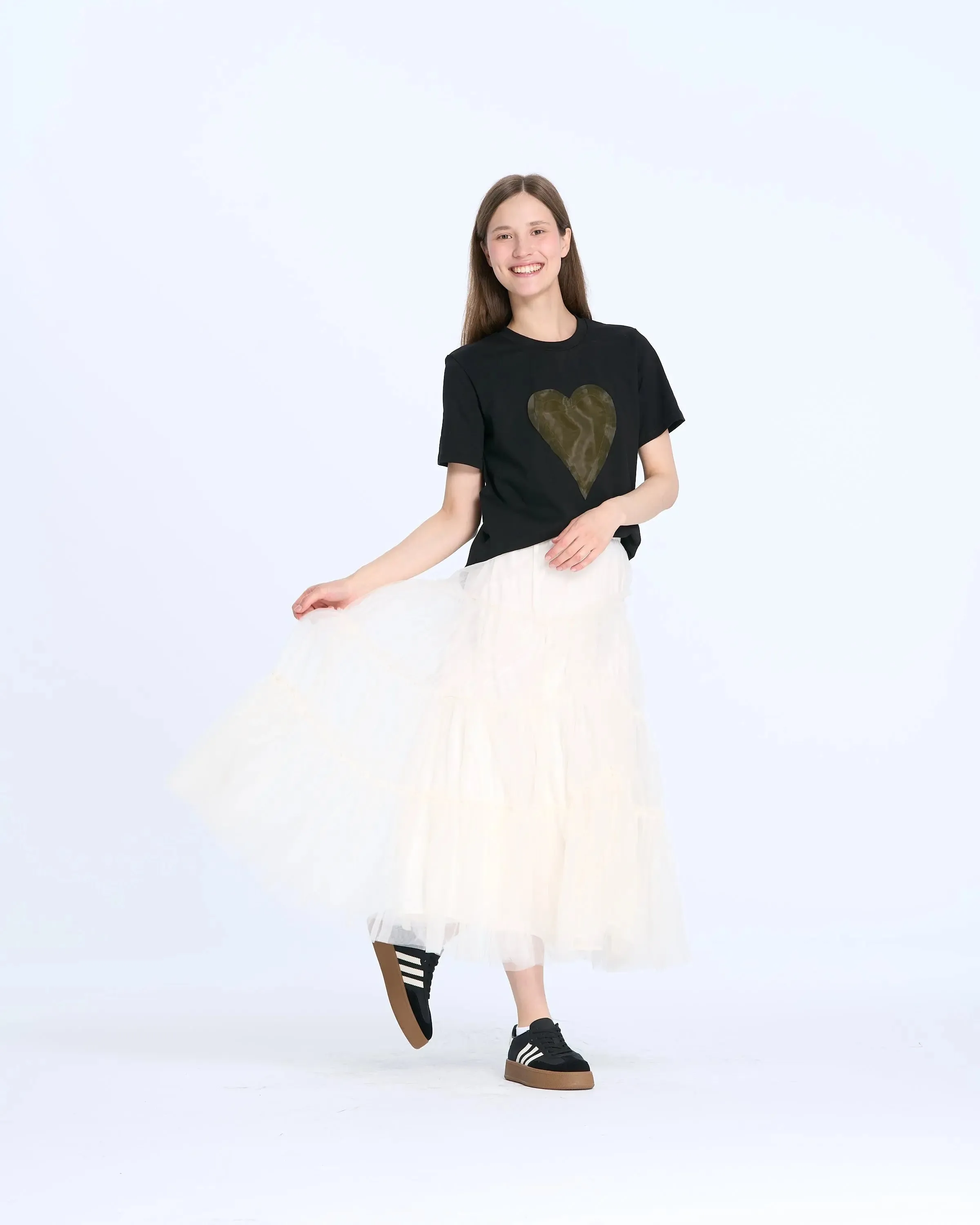 25882 Tulle Heart T-Shirt