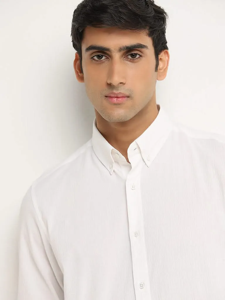 Ascot White Relaxed-Fit Shirt