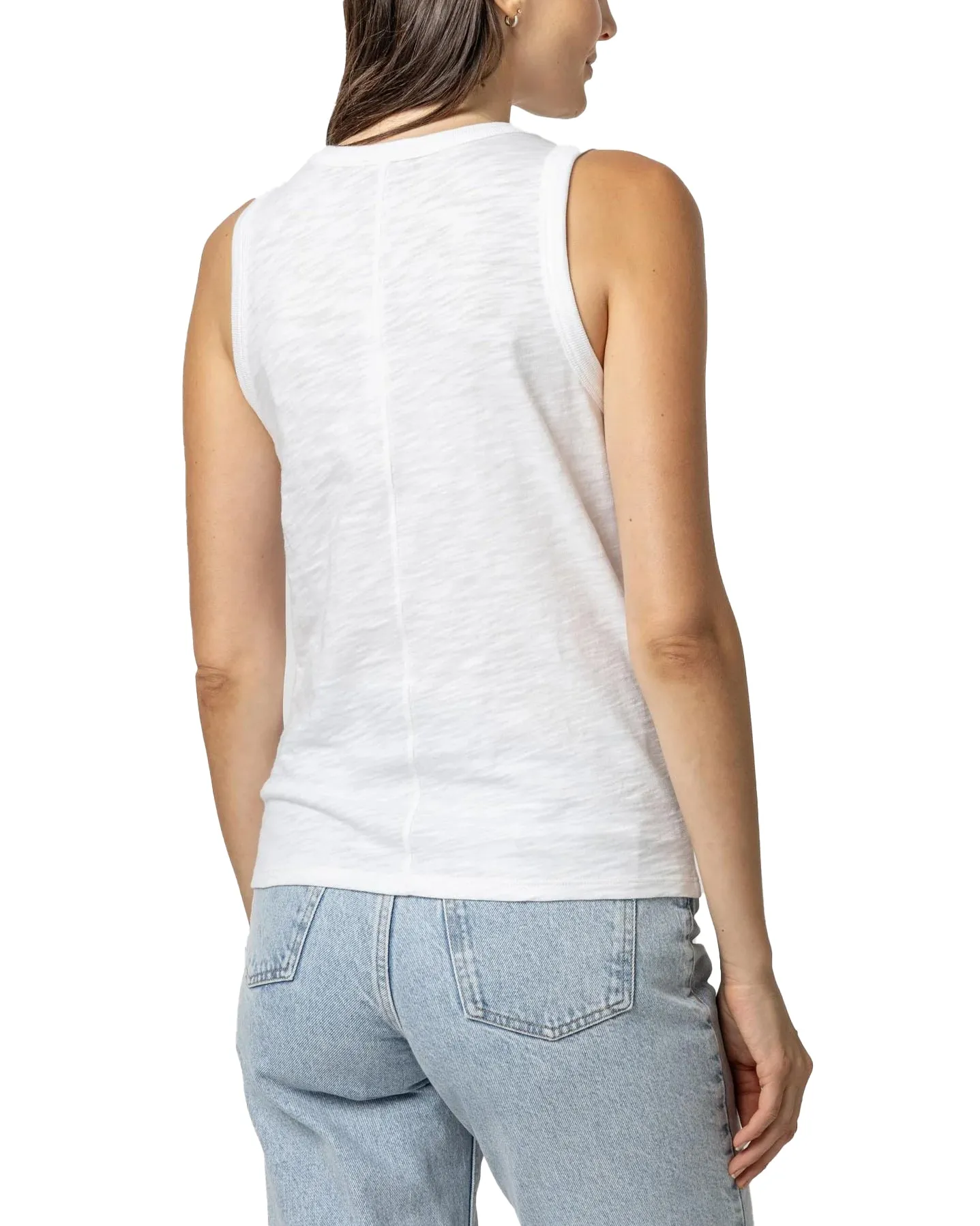 Back Seam Tank (White)