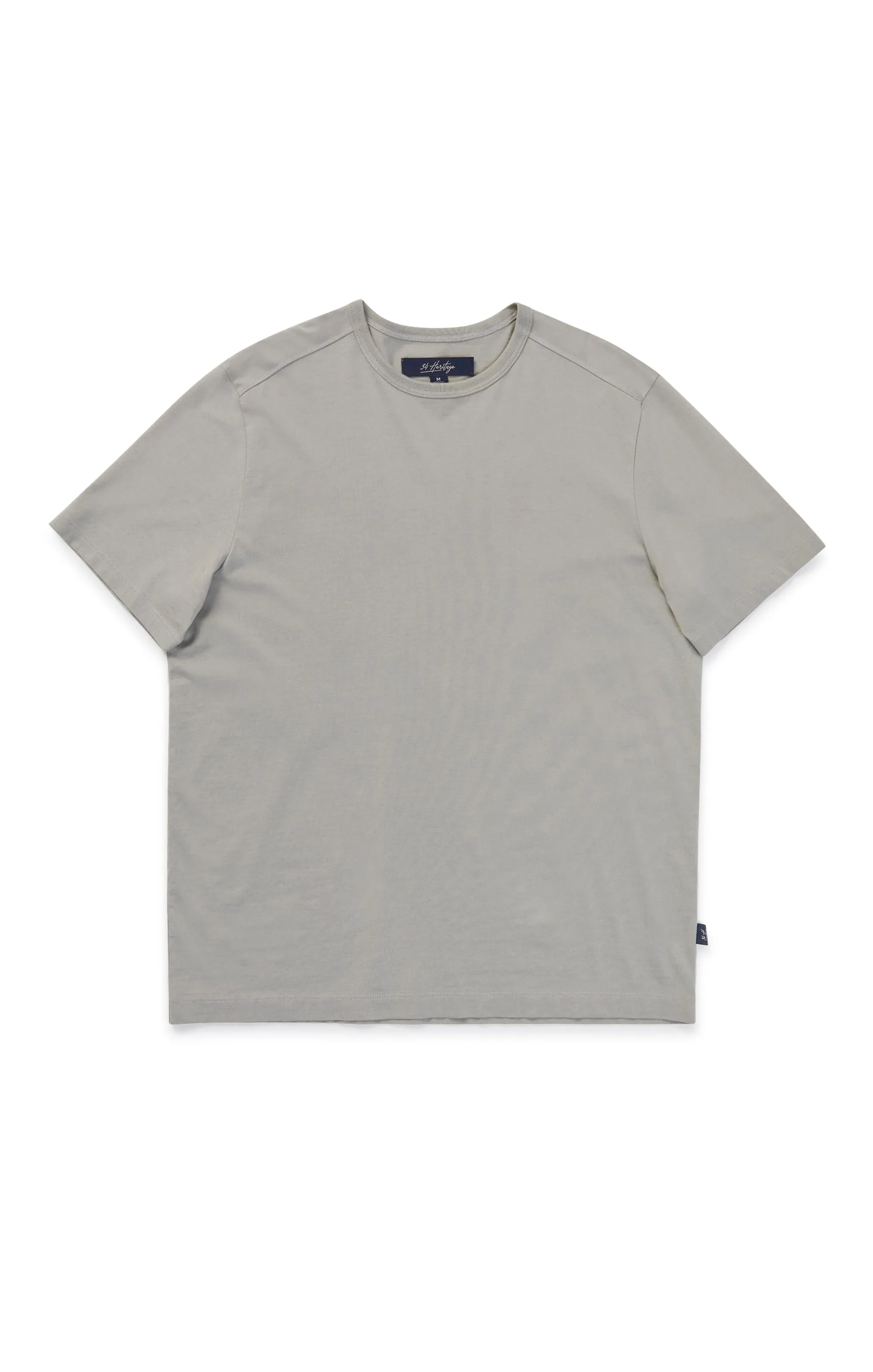 Basic Crew Neck T-Shirt in White Dove