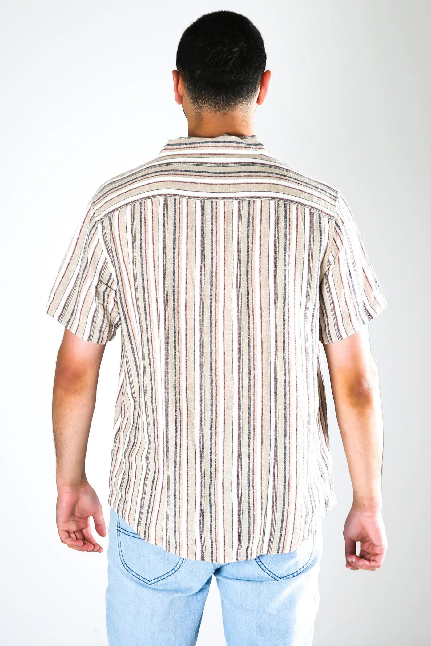 Beat Stripe Short Sleeve Khaki