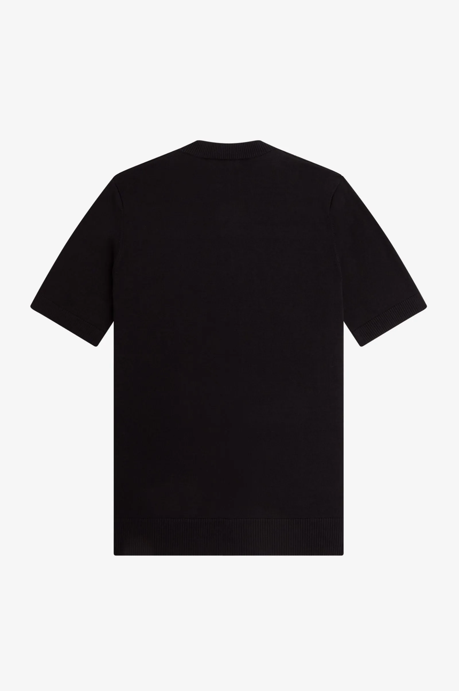 Black Waffle Stitch Henley Shirt