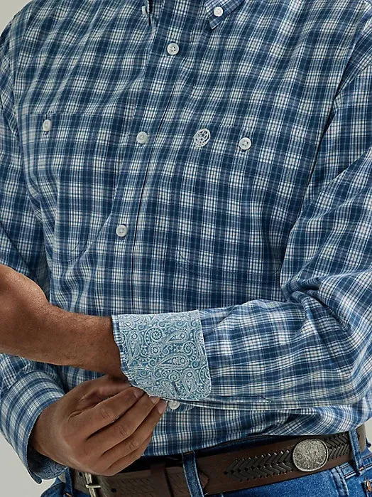 Blue George Strait Button Up