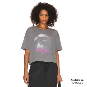 Born Free - Crop Oversized Tee - Gravity Grey