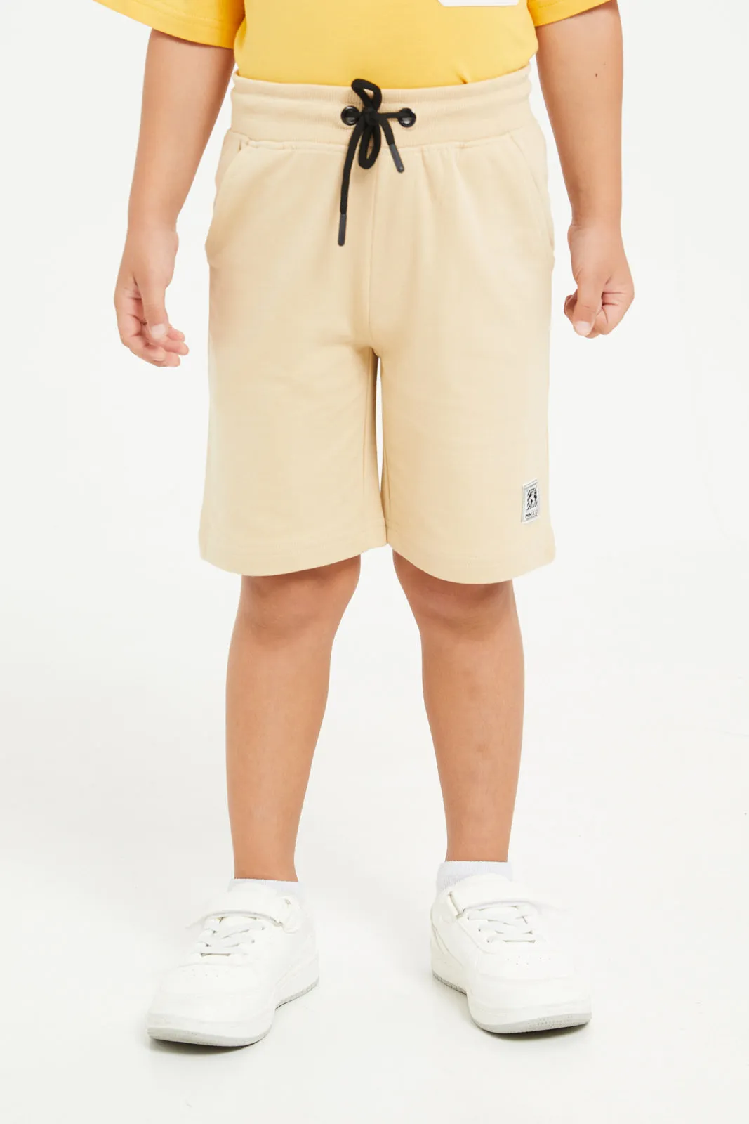 Boys Beige Active Shorts