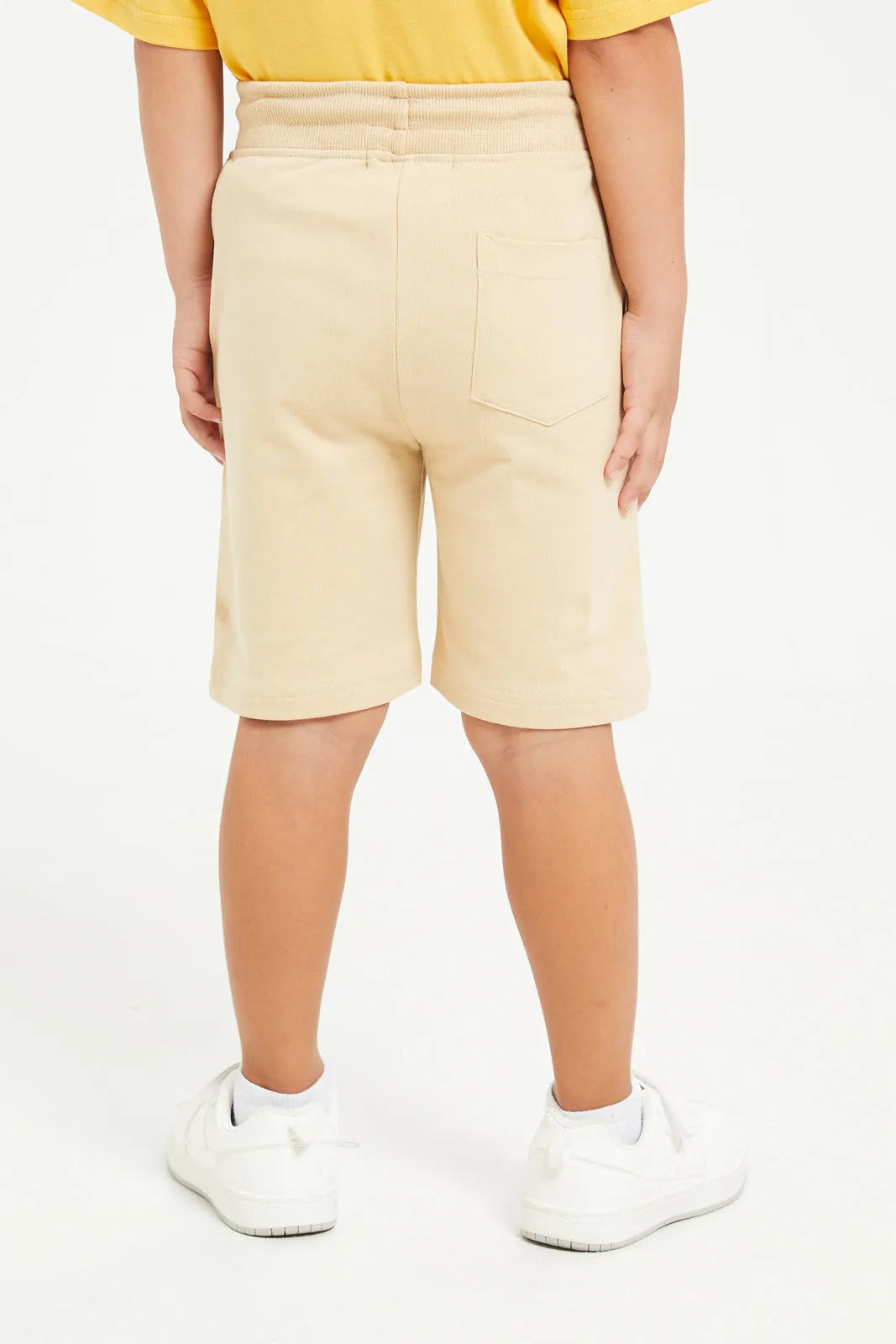 Boys Beige Active Shorts