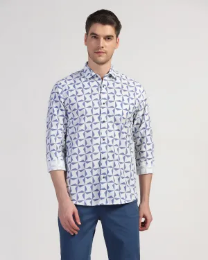 Casual Blue Printed Shirt - Darwin