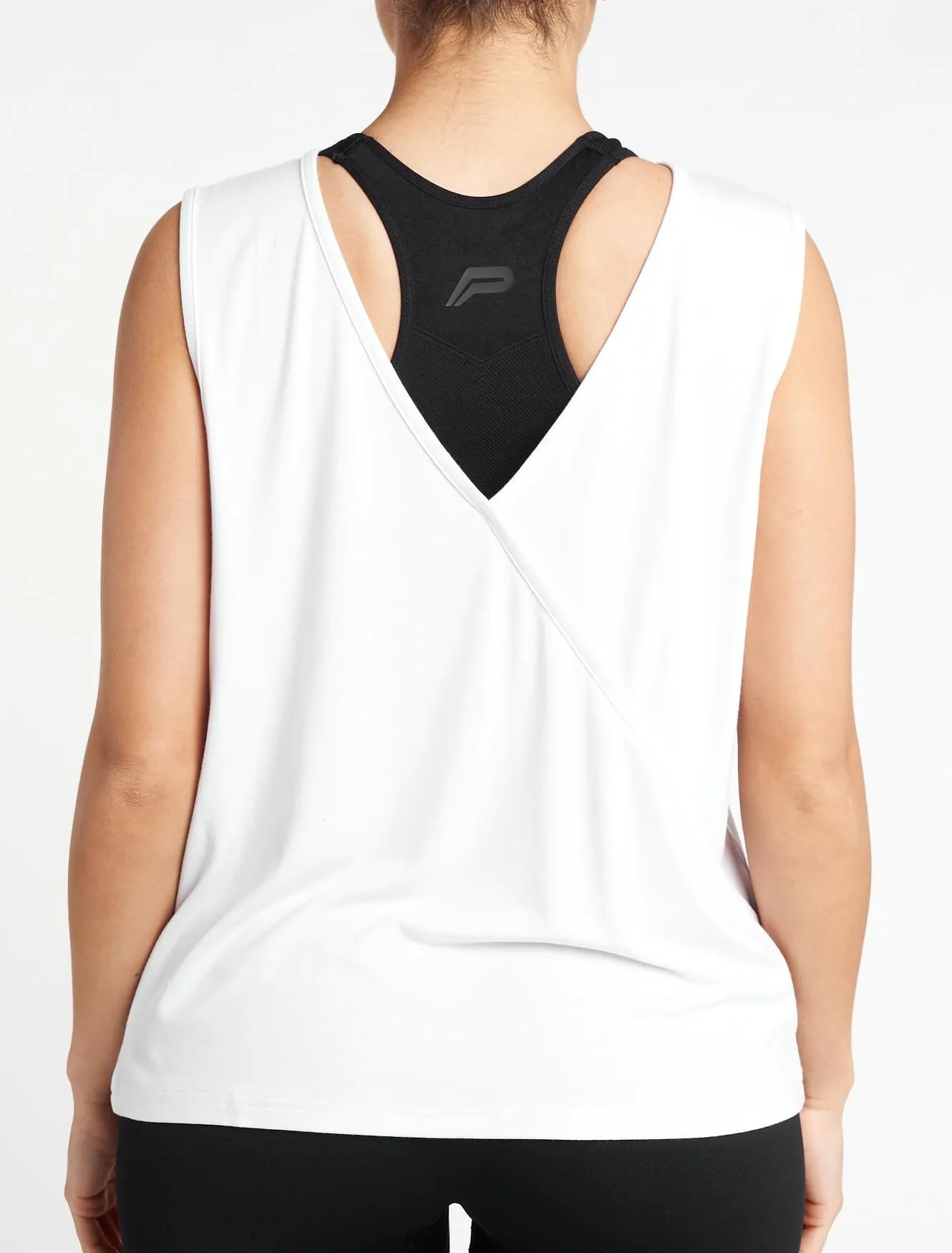 Crossover Tank Top - White