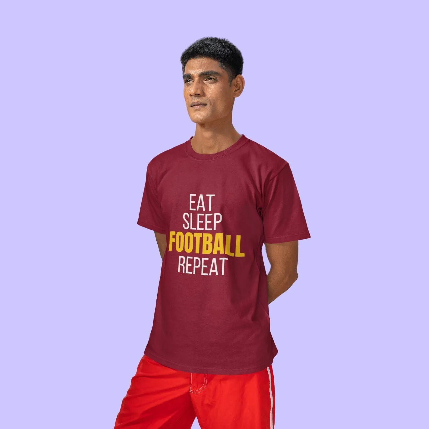 Eat Sleep Football Repeat - Men's T-Shirt