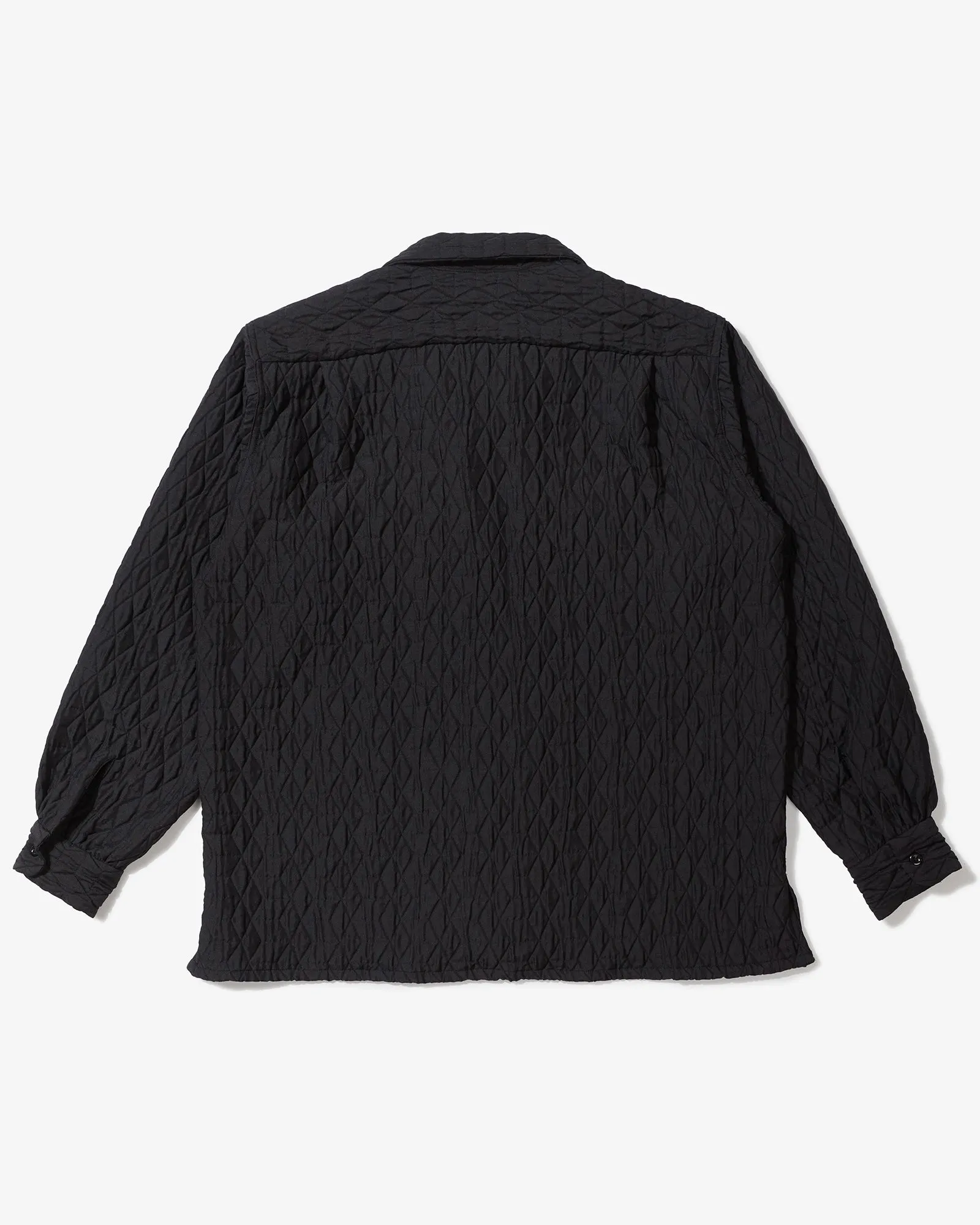 Engineered Garments Classic Shirt Black Polyester Geo Quilt