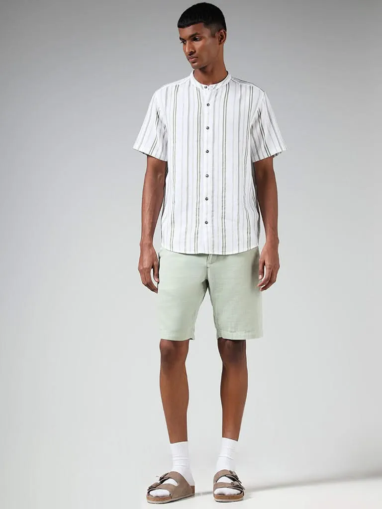 ETA Off-White Striped Cotton Resort-Fit Shirt