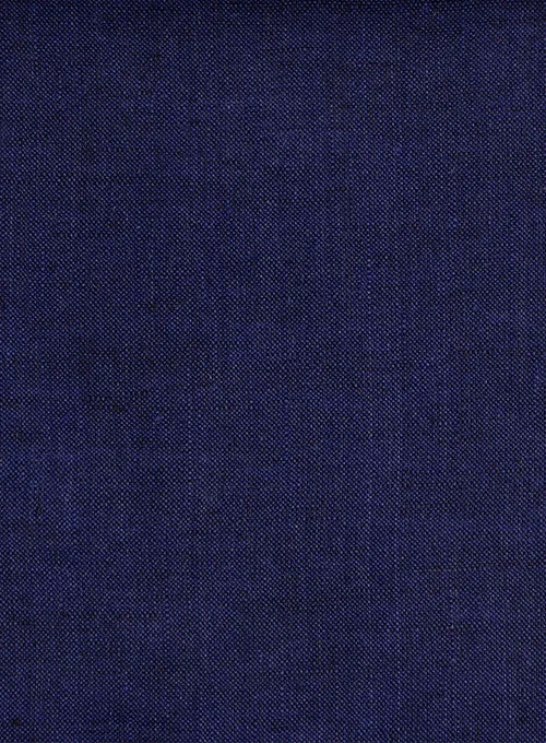 European Indigo Blue Linen Shirt