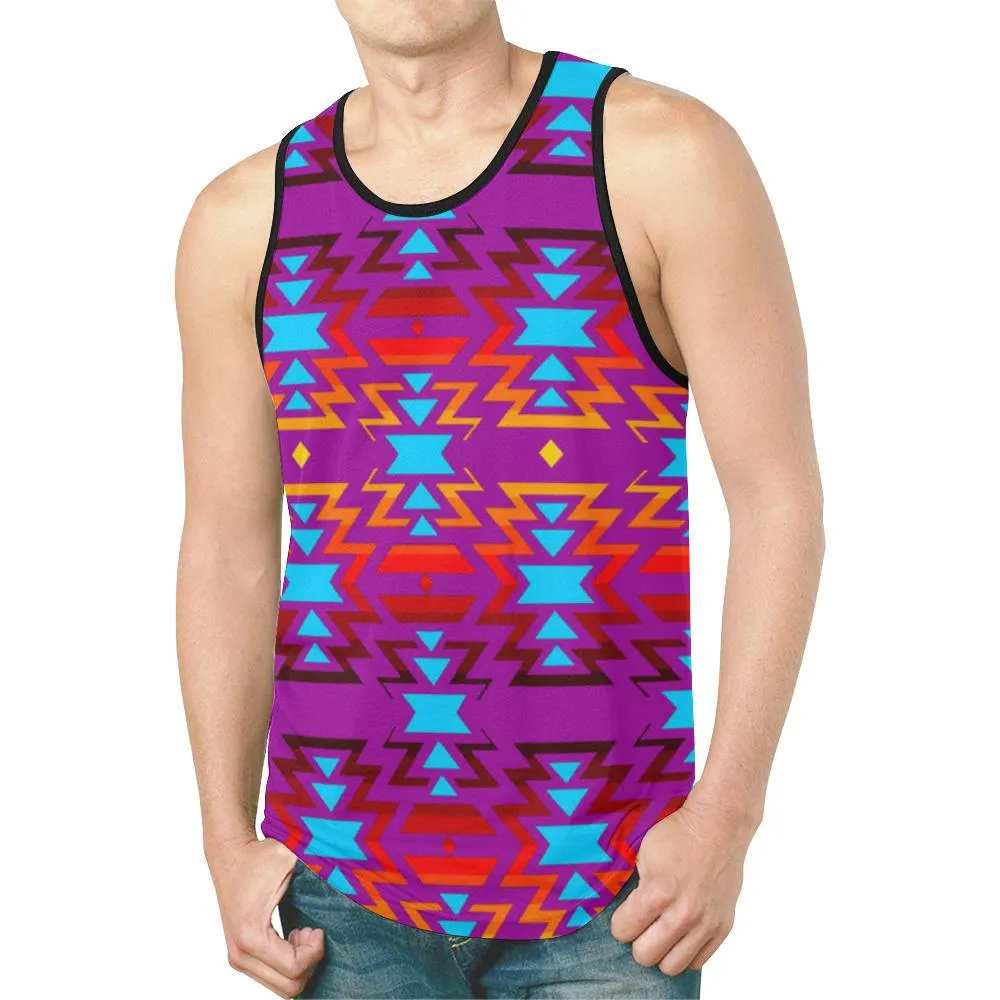 Fire Colors and Sky Moon Shadow Tank Top