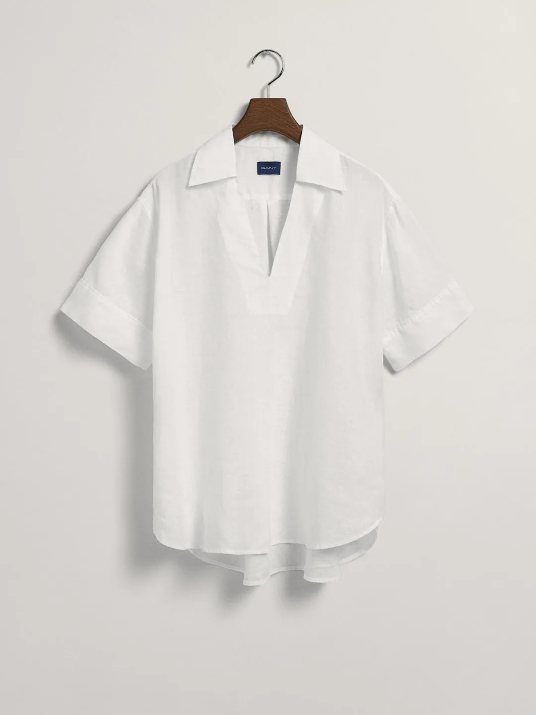 Gant White Preppy Relaxed Fit Top