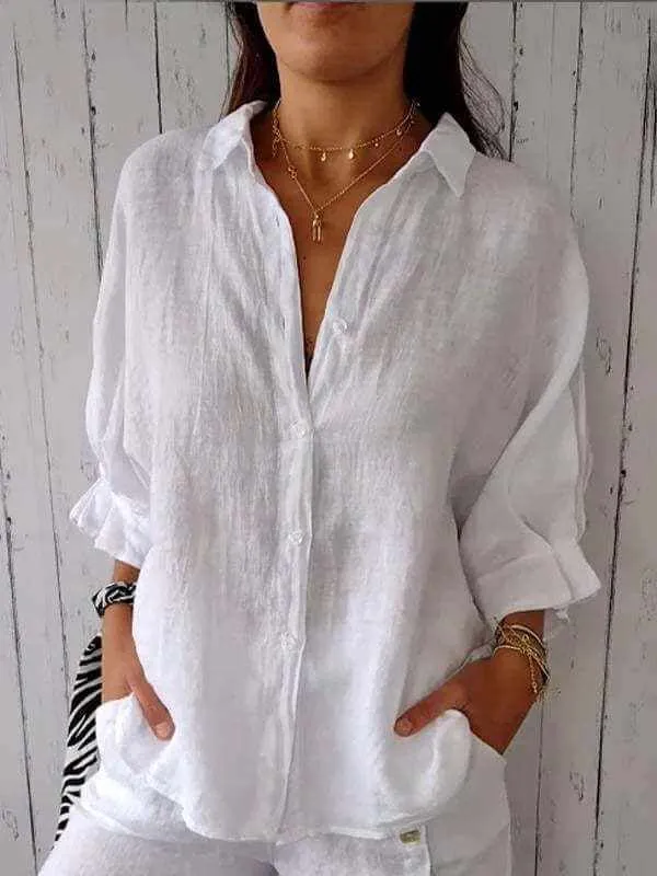 Glow Chic's Cotton And Linen Fashion Shirt