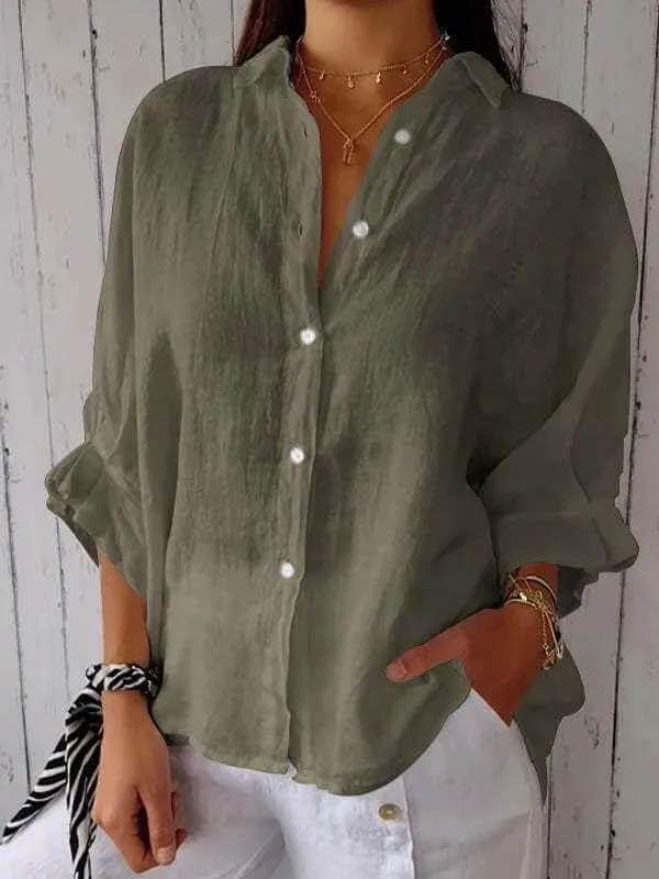 Glow Chic's Cotton And Linen Fashion Shirt