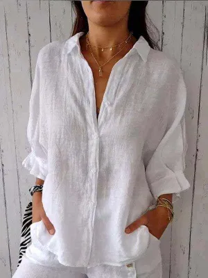 Glow Chic's Cotton And Linen Fashion Shirt