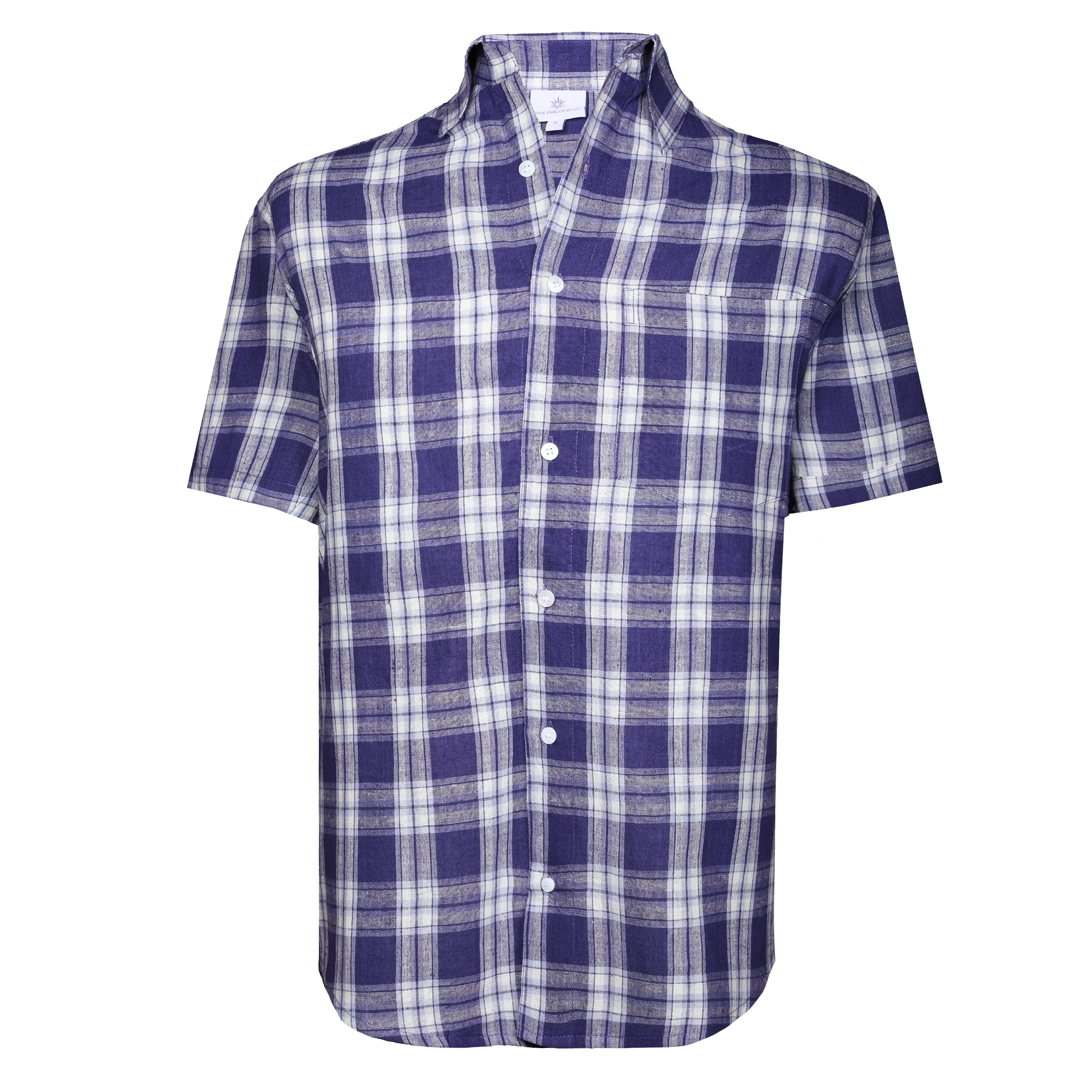 Grape Crush Plaid Hand Loom Cotton Shirt