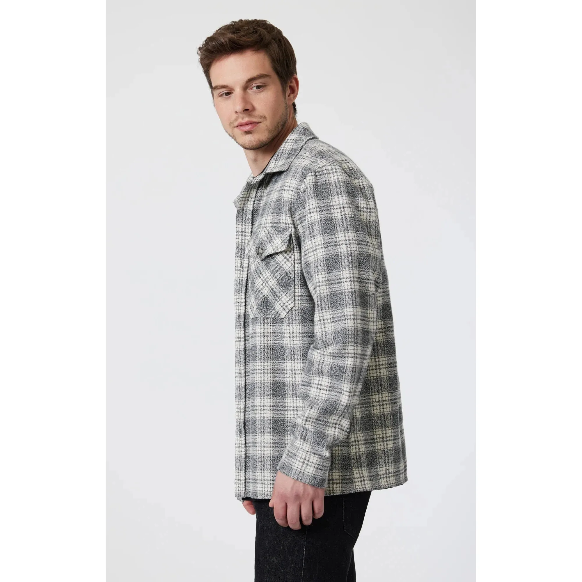 GREY MARL CHECK SHIRT