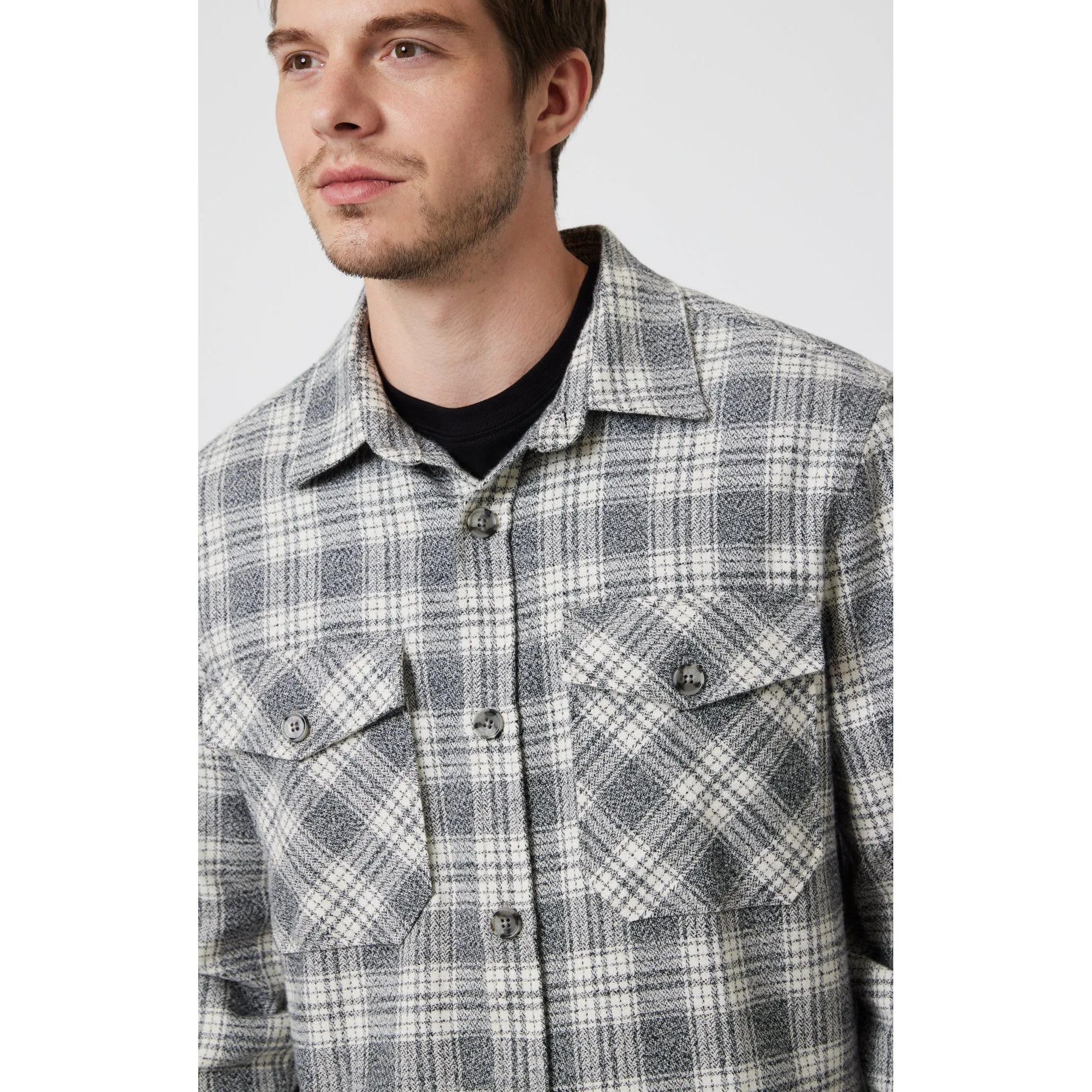 GREY MARL CHECK SHIRT