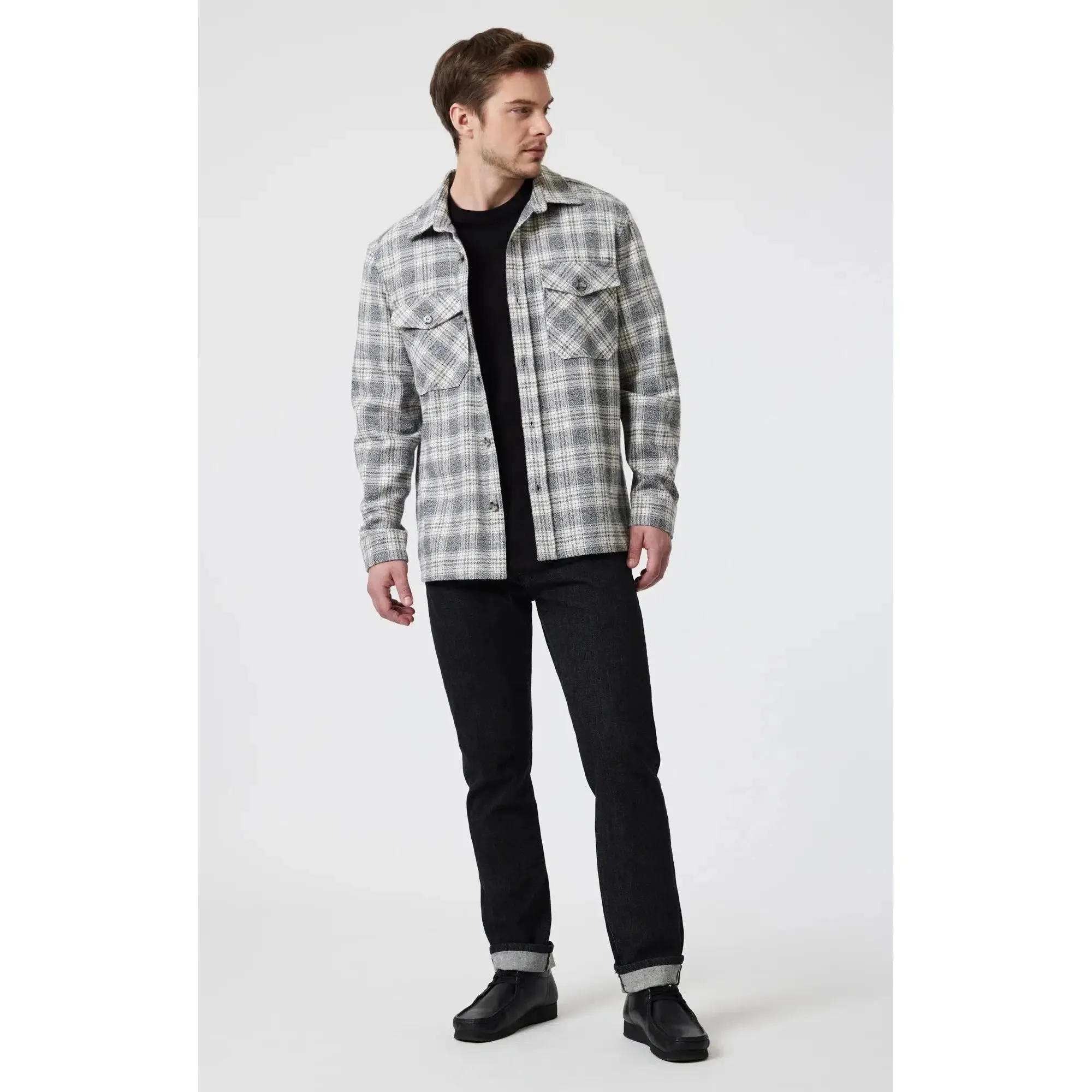 GREY MARL CHECK SHIRT