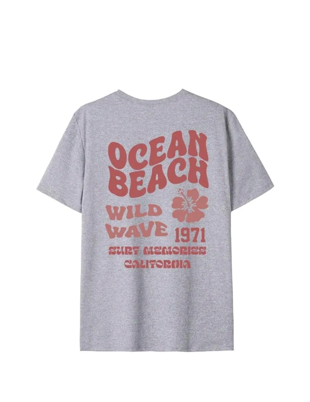 Grey Ocean Beach T-Shirt