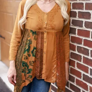 Gypsy Soul Stitch-work Top