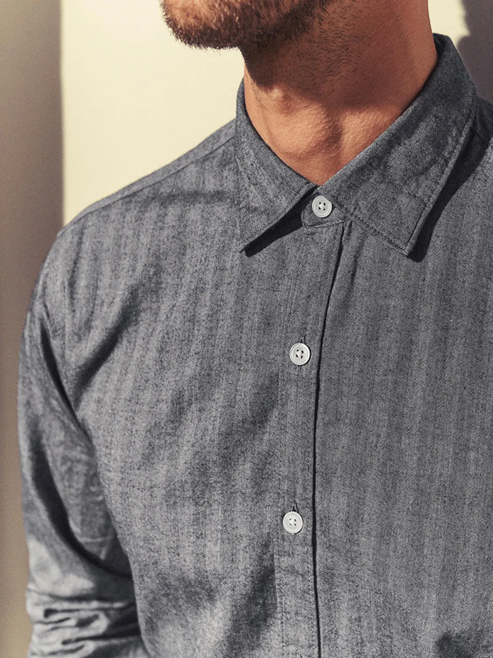 Herringbone Shirt In Blue