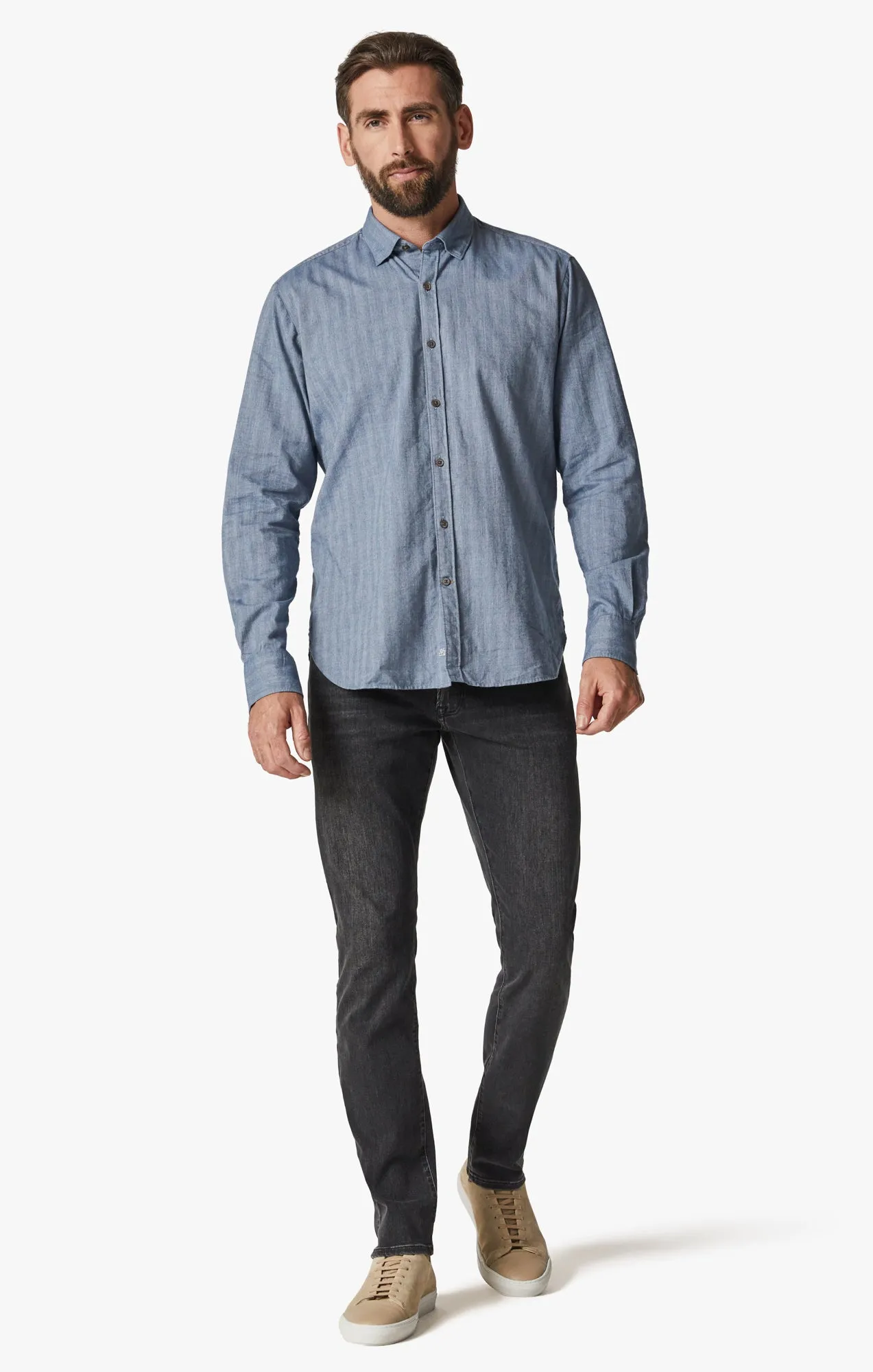 Herringbone Shirt In Blue