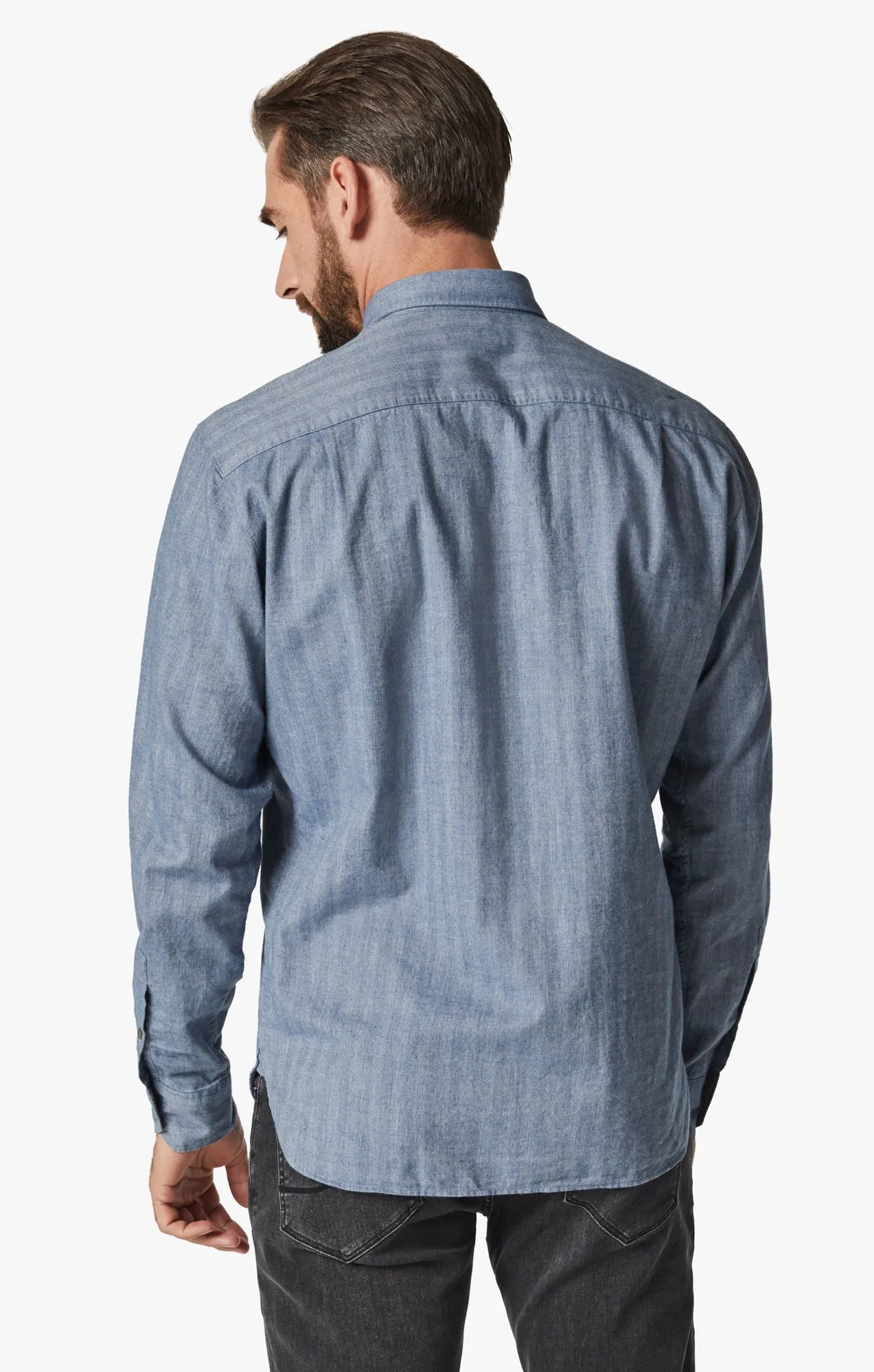 Herringbone Shirt In Blue