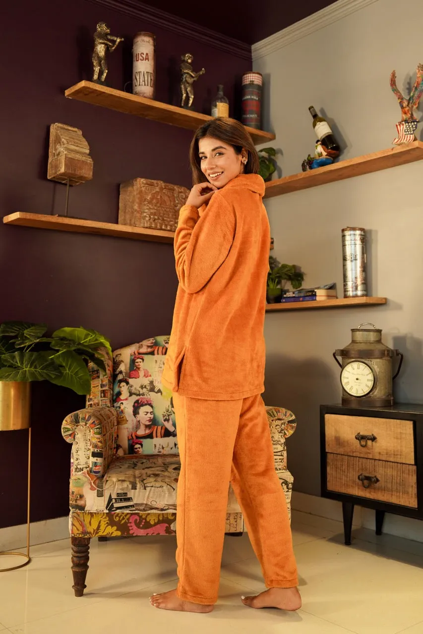 High Neck Super Soft Mustard Woollen Set