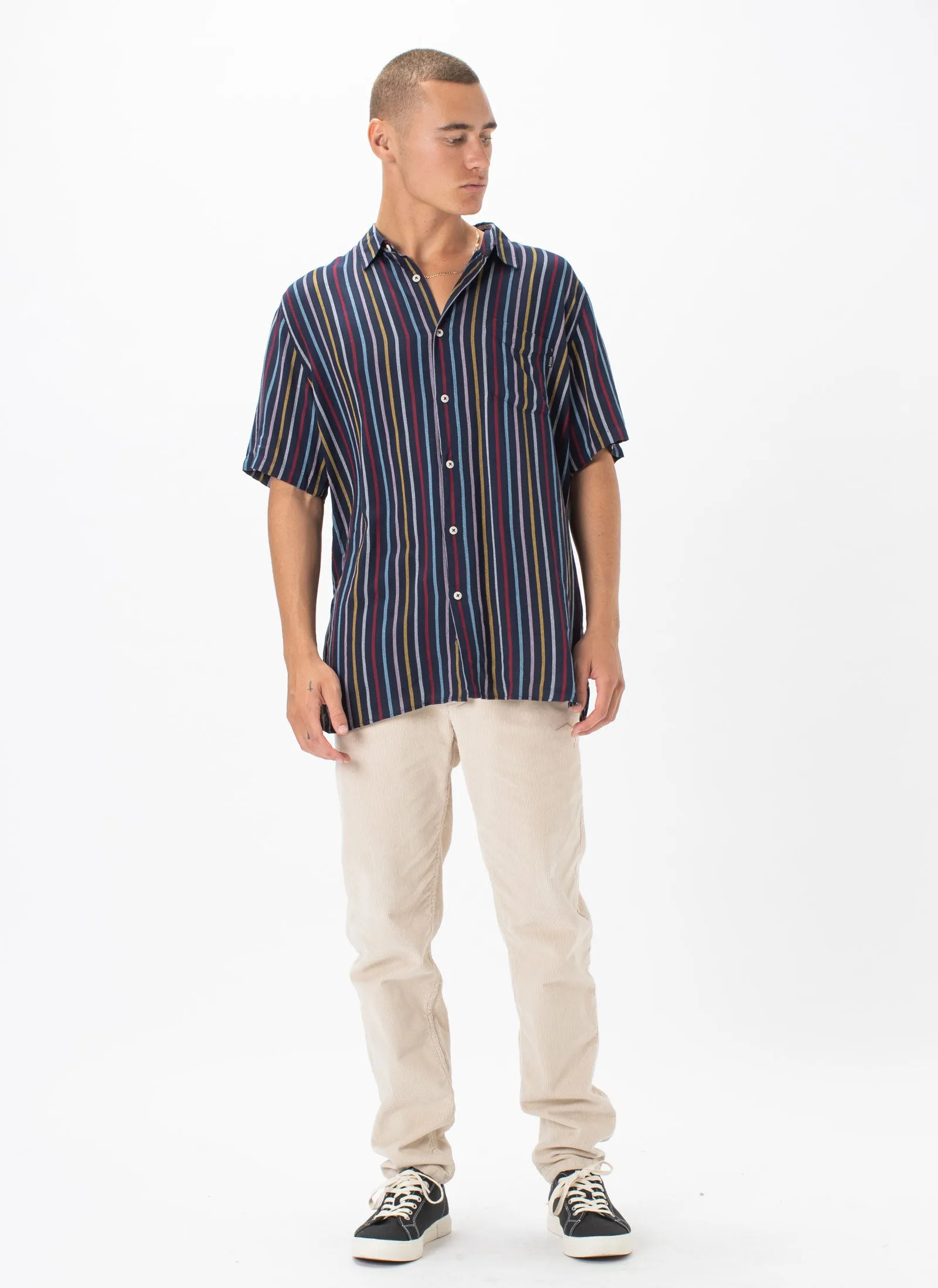 Holiday Shirt Slate Stripe