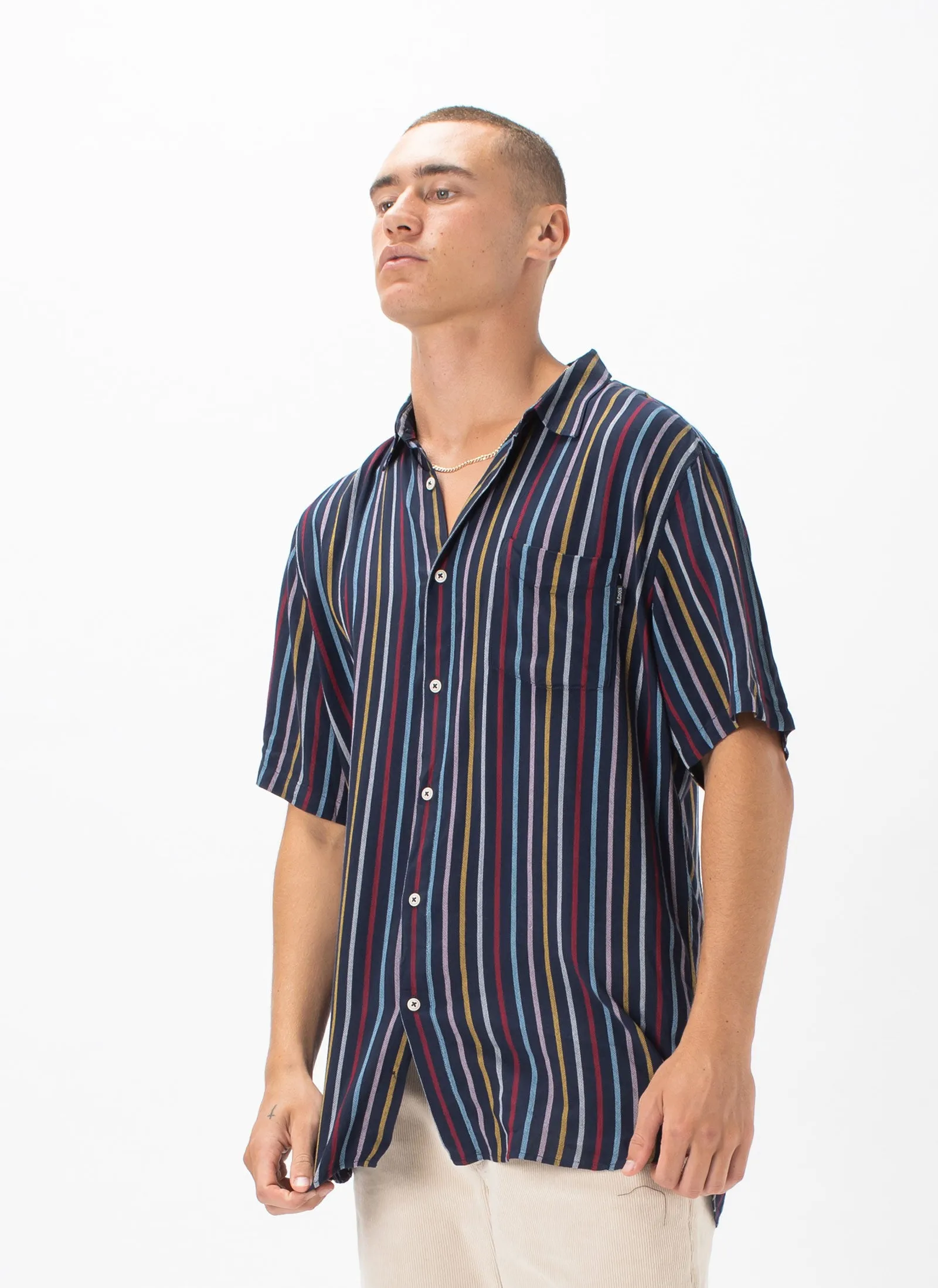 Holiday Shirt Slate Stripe