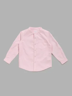 HOP Kids Plain Pink Casual Shirt