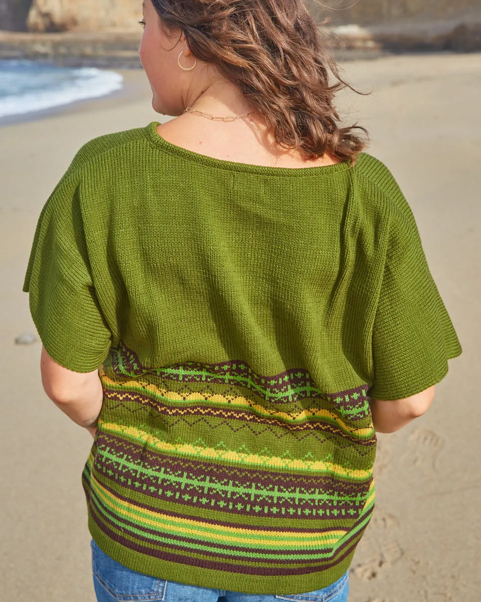 Intarsia Knit Top