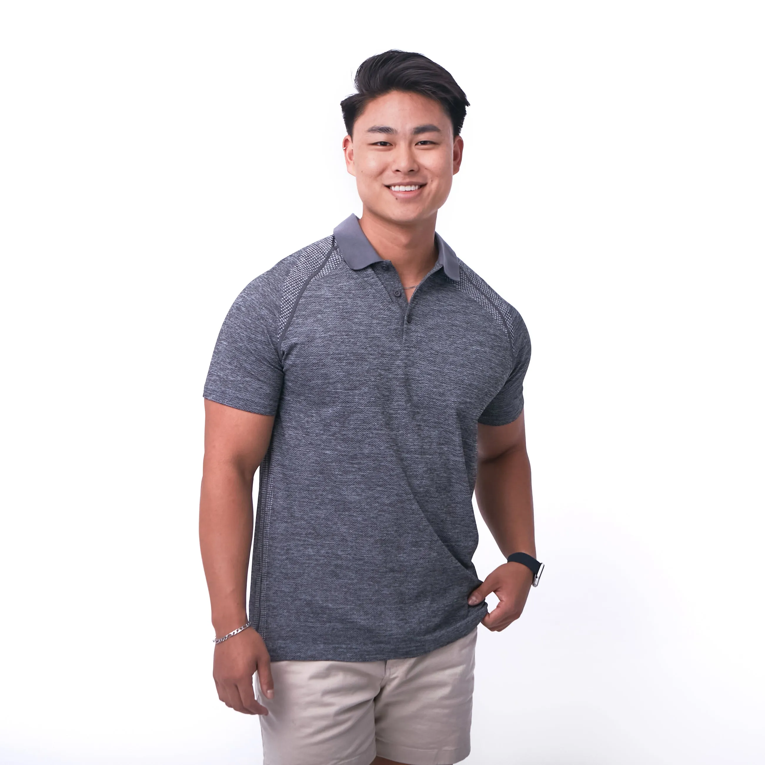 Interval Polo - Heathered Gray