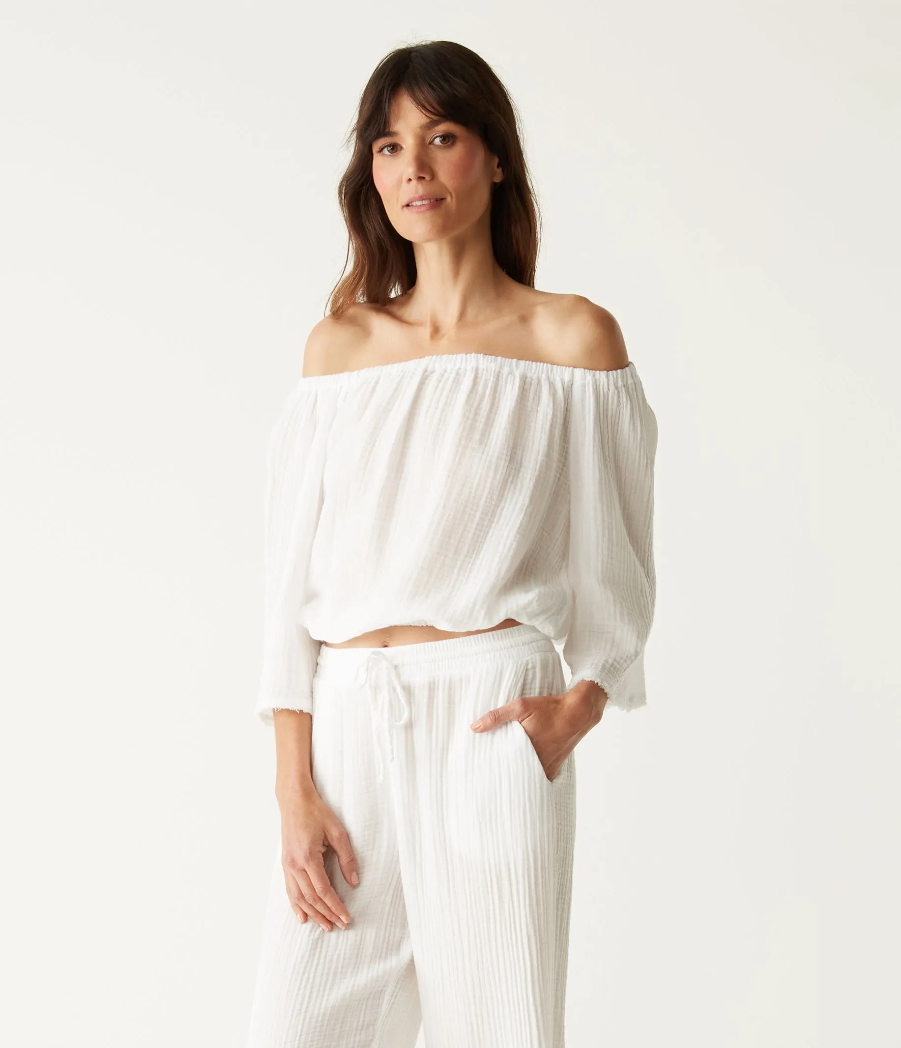 Isabel Convertible Gauze Top