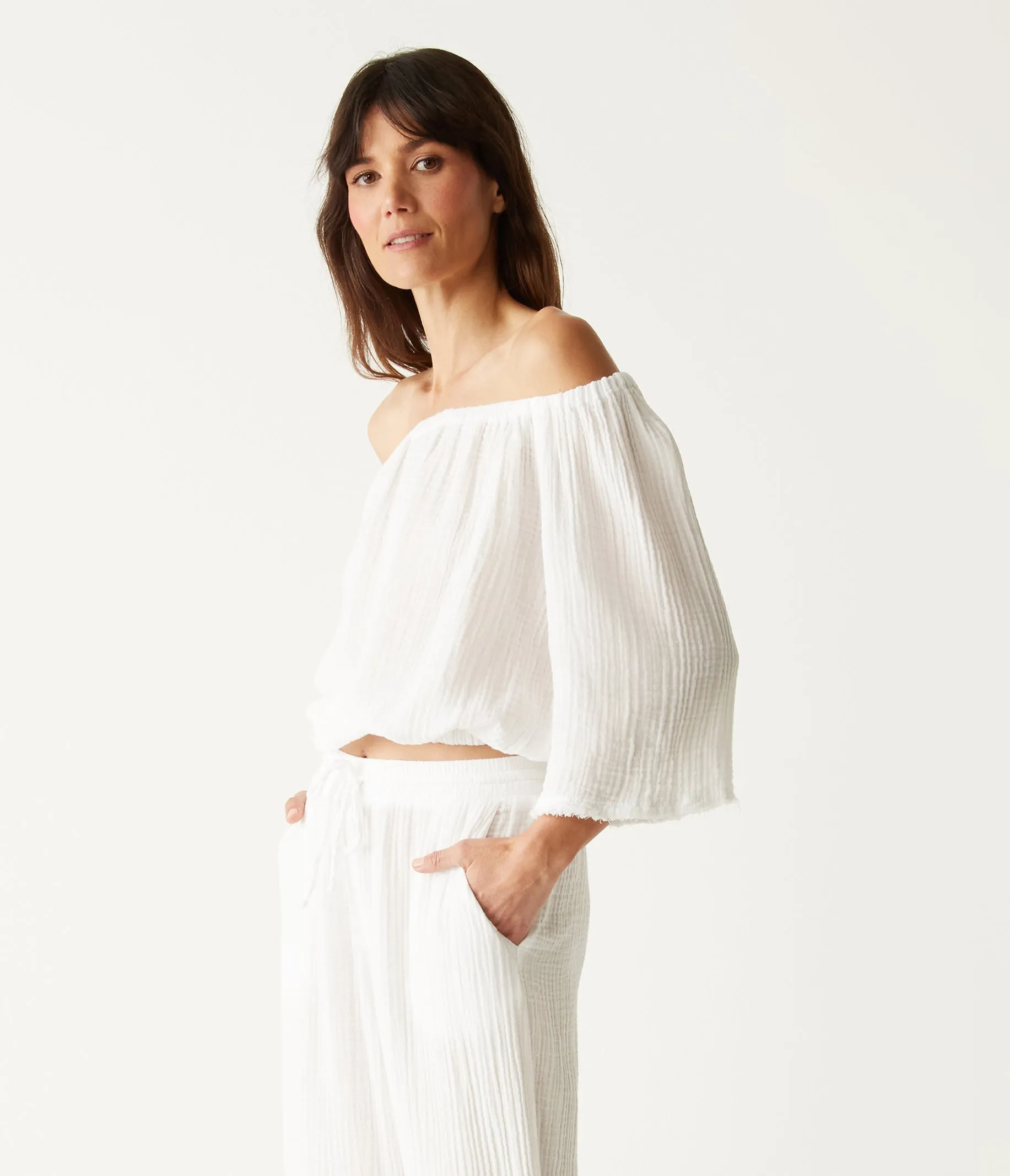 Isabel Convertible Gauze Top