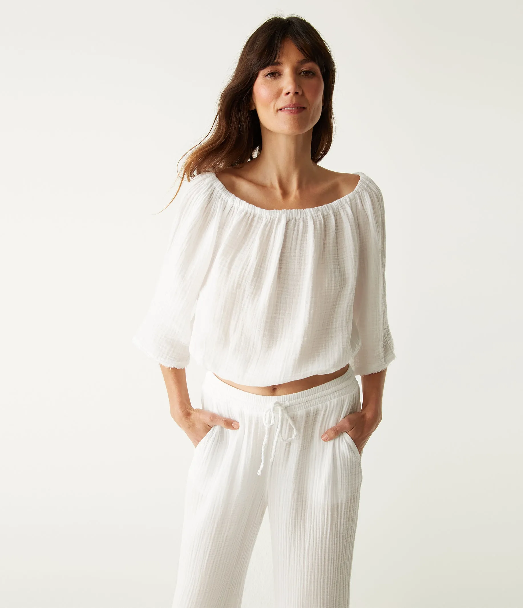 Isabel Convertible Gauze Top