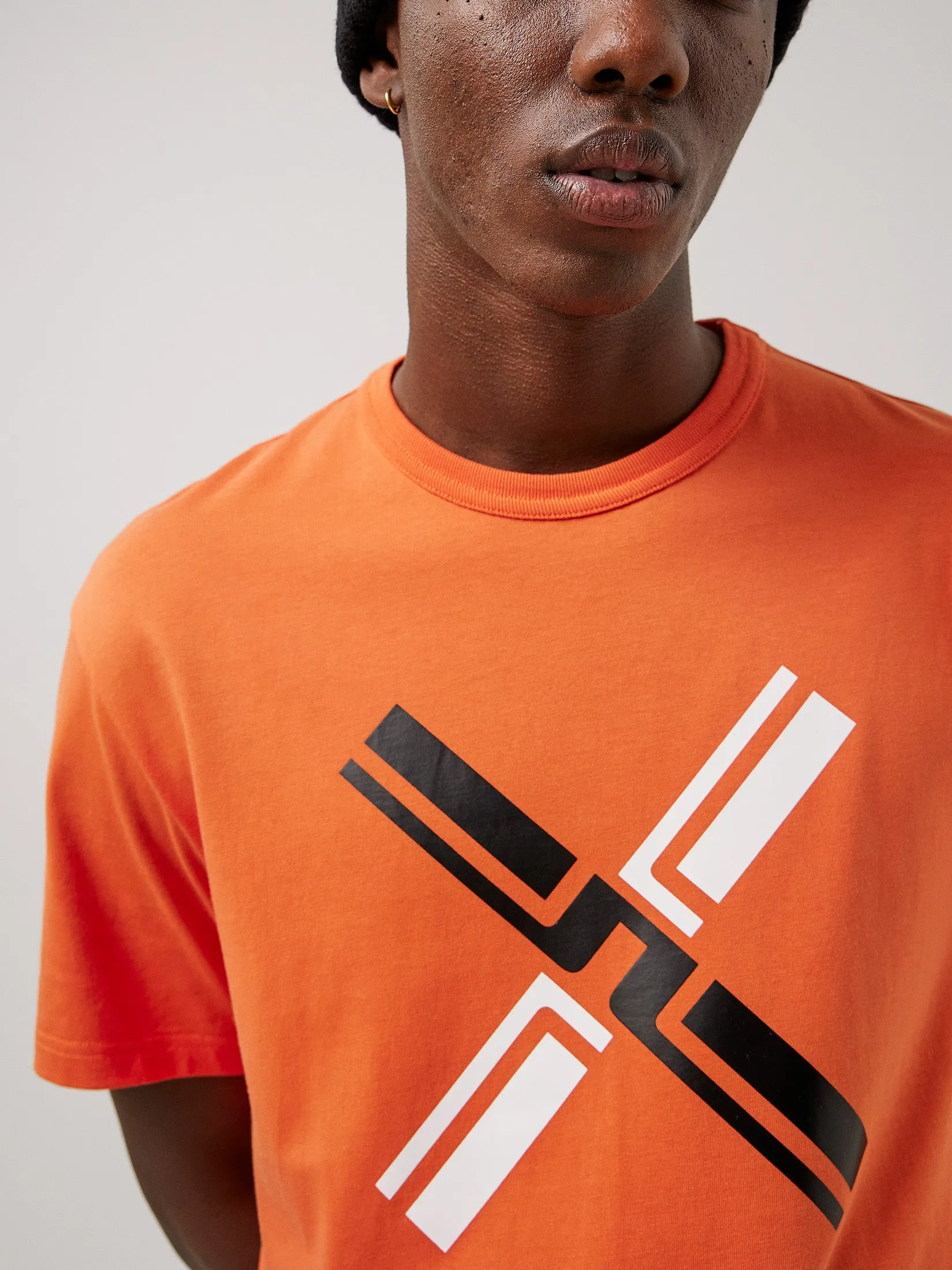 J.Lindeberg Mens Jamie Logo T-Shirt - CIRCLE ORANGE