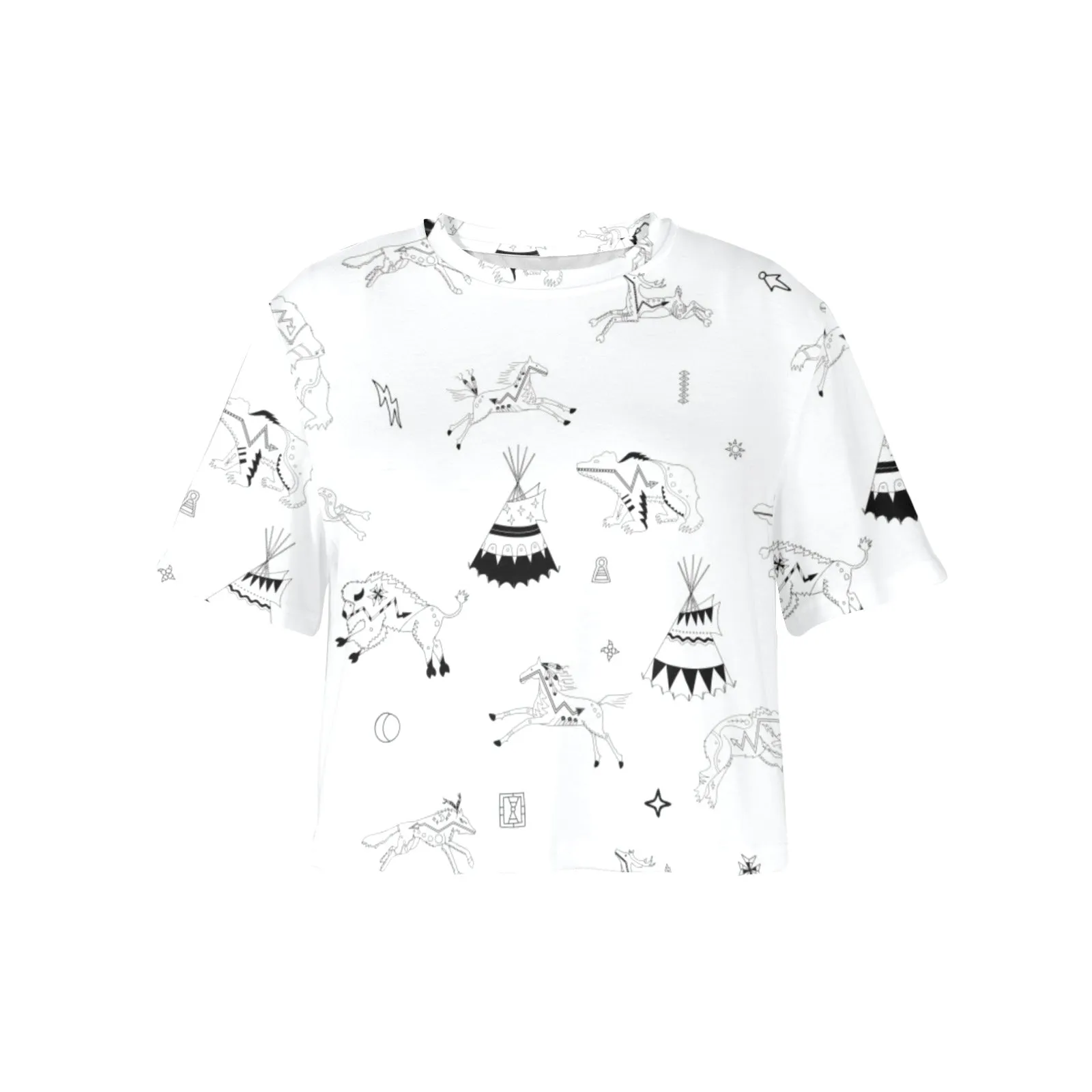 Ledger Dables White Women's Cropped T-shirt