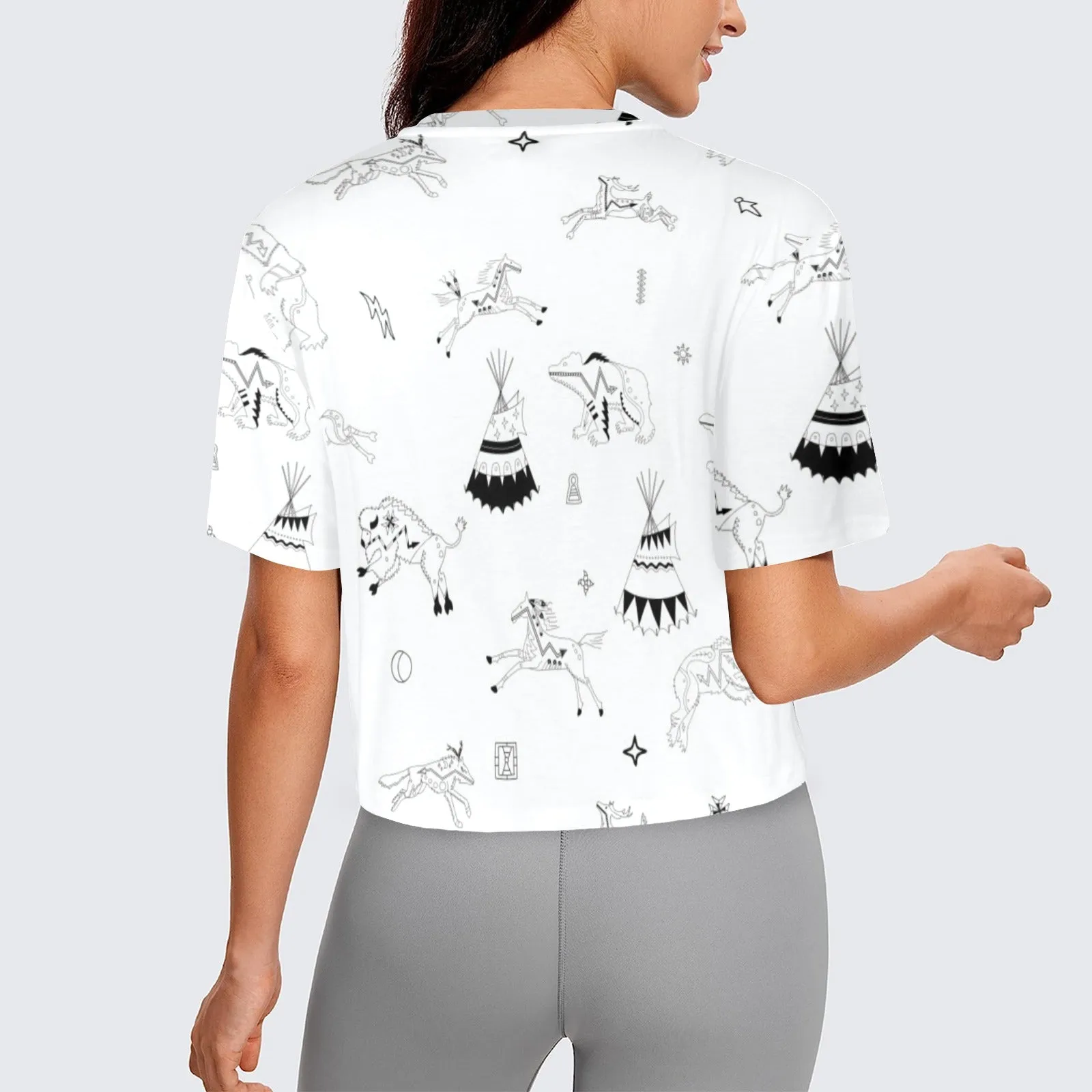 Ledger Dables White Women's Cropped T-shirt