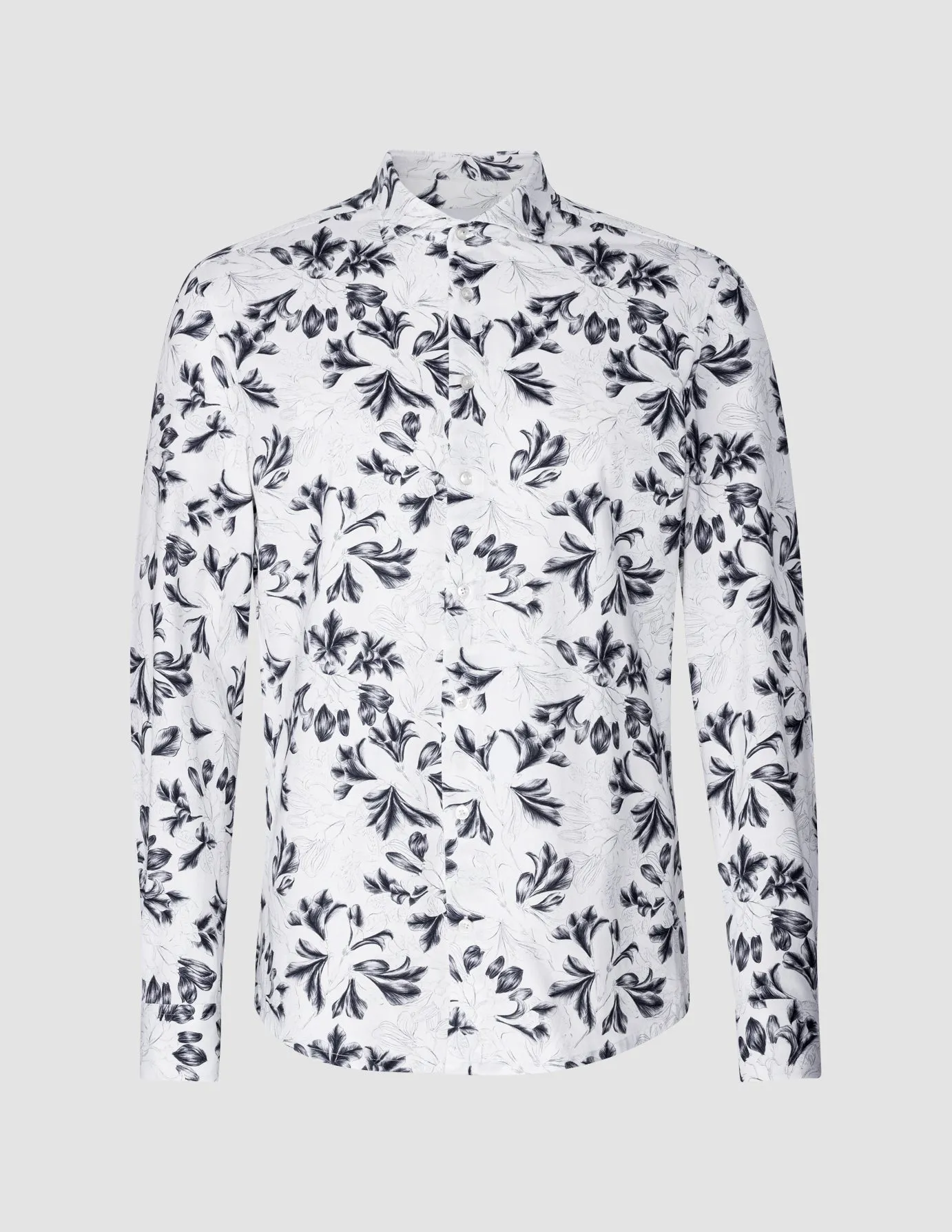 Lightweight Classic Shirt Navy Flower Regular