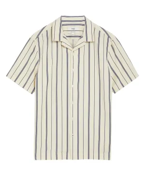 Linen Blend Striped Shirt