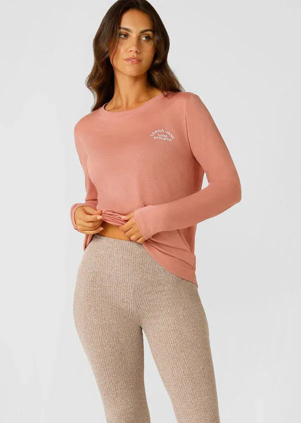 Lorna Jane Lotus Long Sleeve Top - Ash Rose