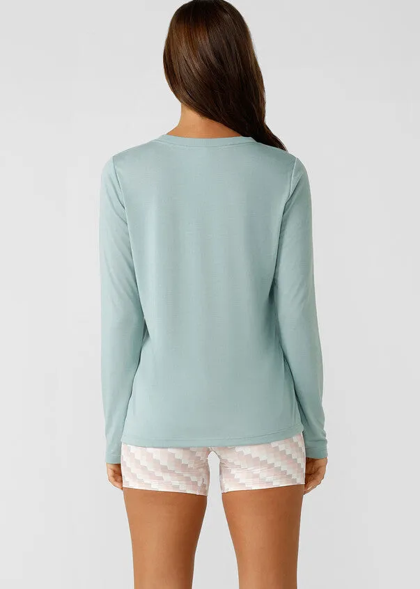 Lorna Jane Lotus Long Sleeve Top - Sea Mist