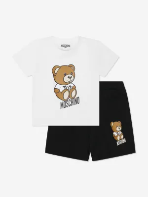 Moschino Baby Teddy T-Shirt And Shorts Set in White