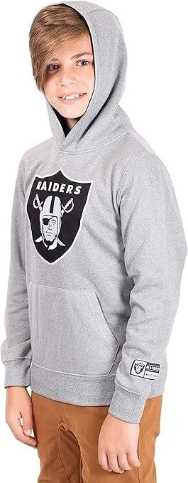 NFL Official Youth Super Soft Hoodie Sweatshirt Pullover - Warm Polyester Blend|Las Vegas Raiders